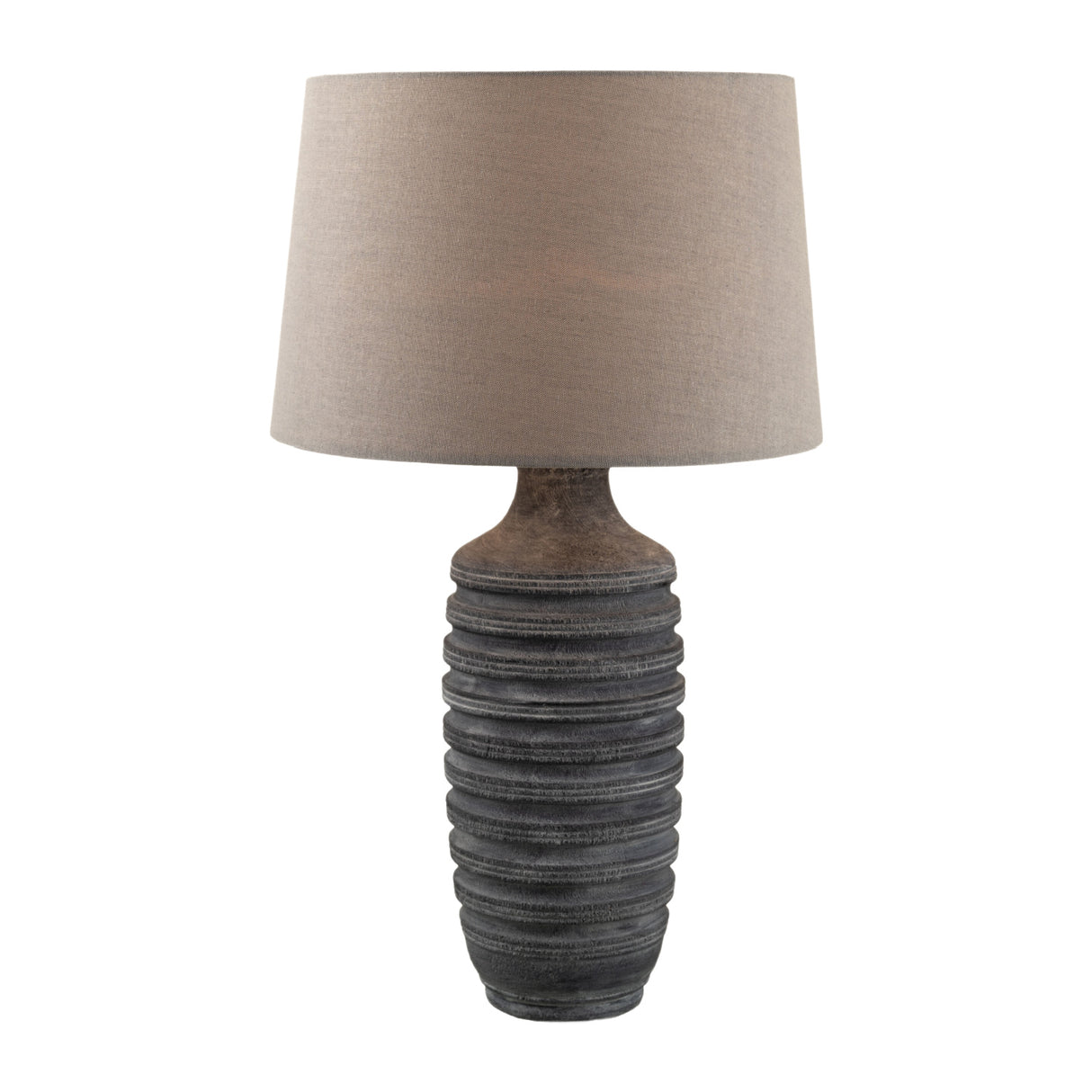 Modern European furniture - Gray Linen Accent Table Lamp L - www.oroa.com | Oroa.com