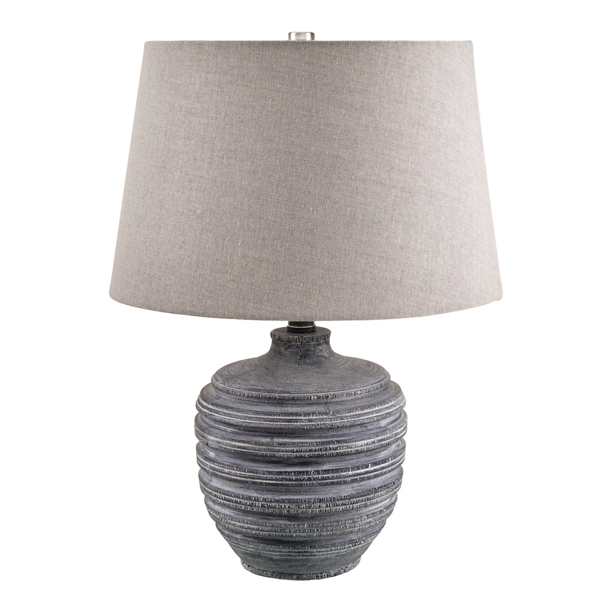 Modern European furniture - Gray Linen Accent Table Lamp S - www.oroa.com | Oroa.com