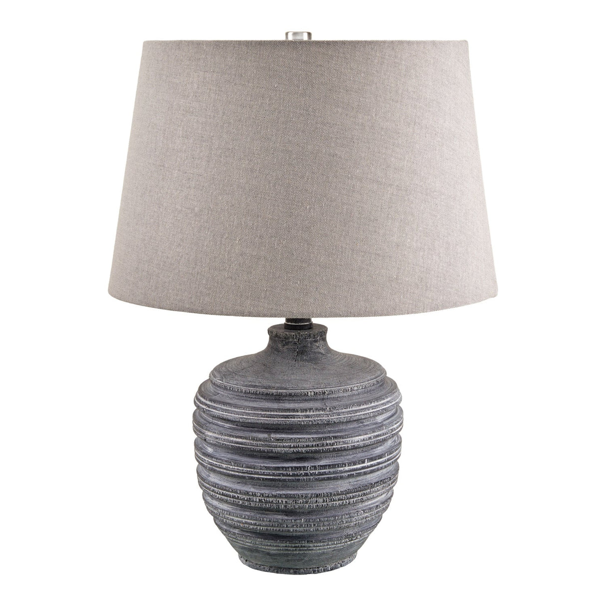 Modern European furniture - Gray Linen Accent Table Lamp S - www.oroa.com