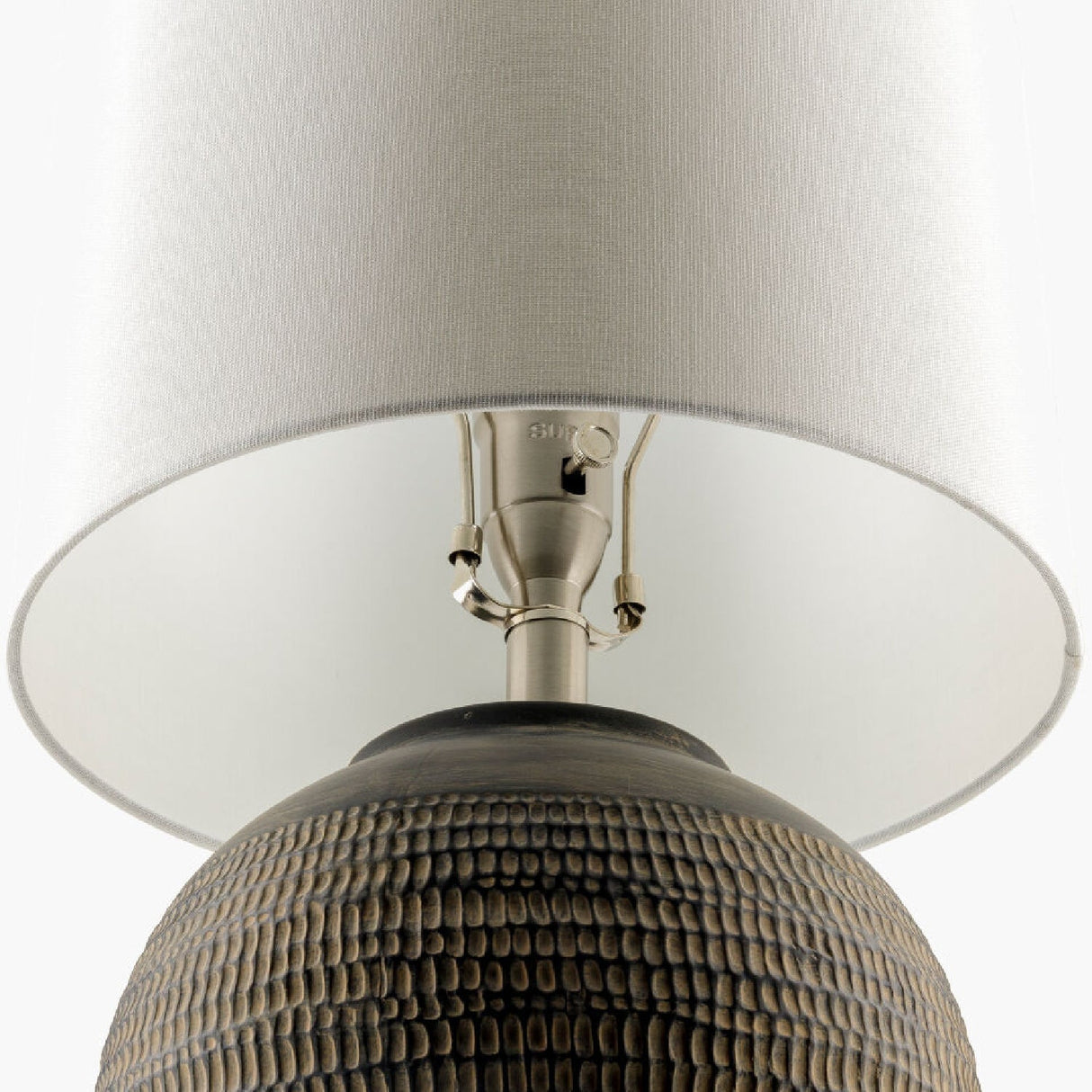 Modern European furniture - Glazed Black Ceramic Table Lamp - www.oroa.com