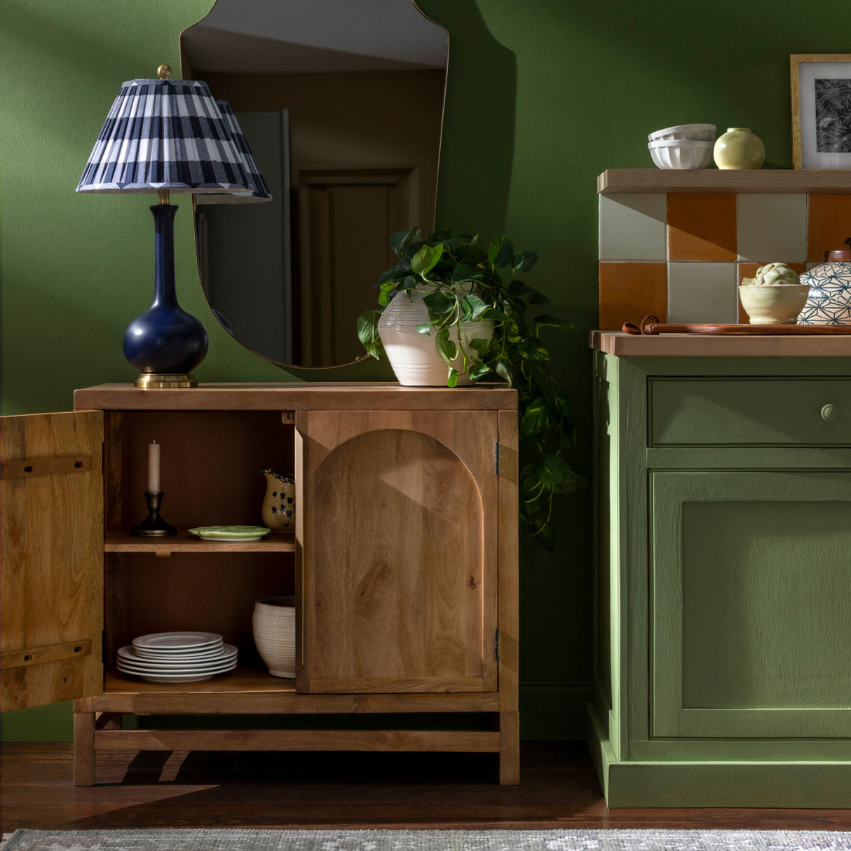 Modern European furniture - Blue Linen Ceramic Table Lamp - www.oroa.com | Oroa.com