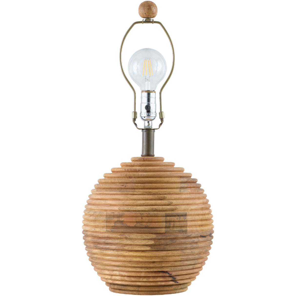 Modern European furniture - Natural Acacia Accent Table Lamp - www.oroa.com | Oroa.com