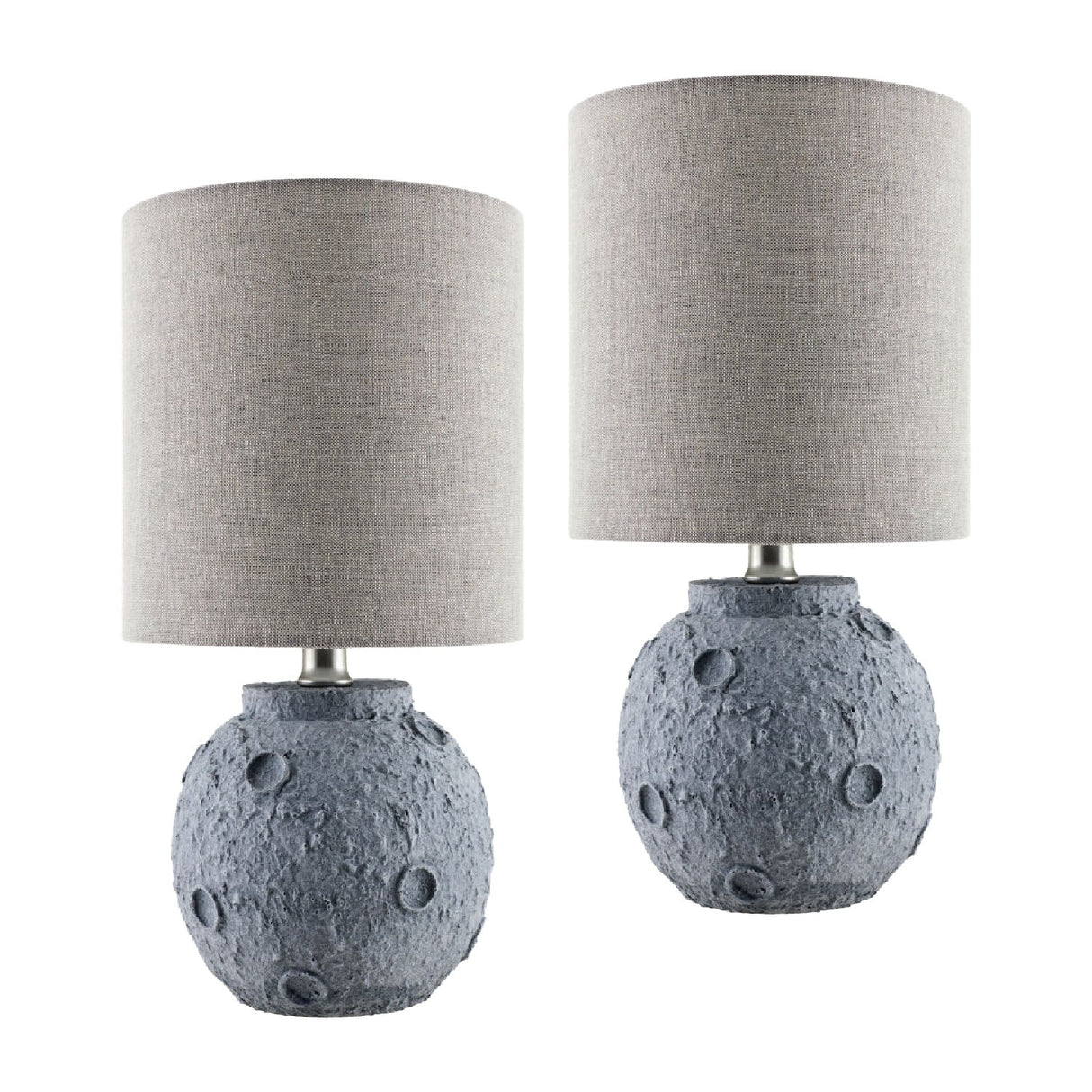 Modern European furniture - Textured Round Base Table Lamps (2) - www.oroa.com