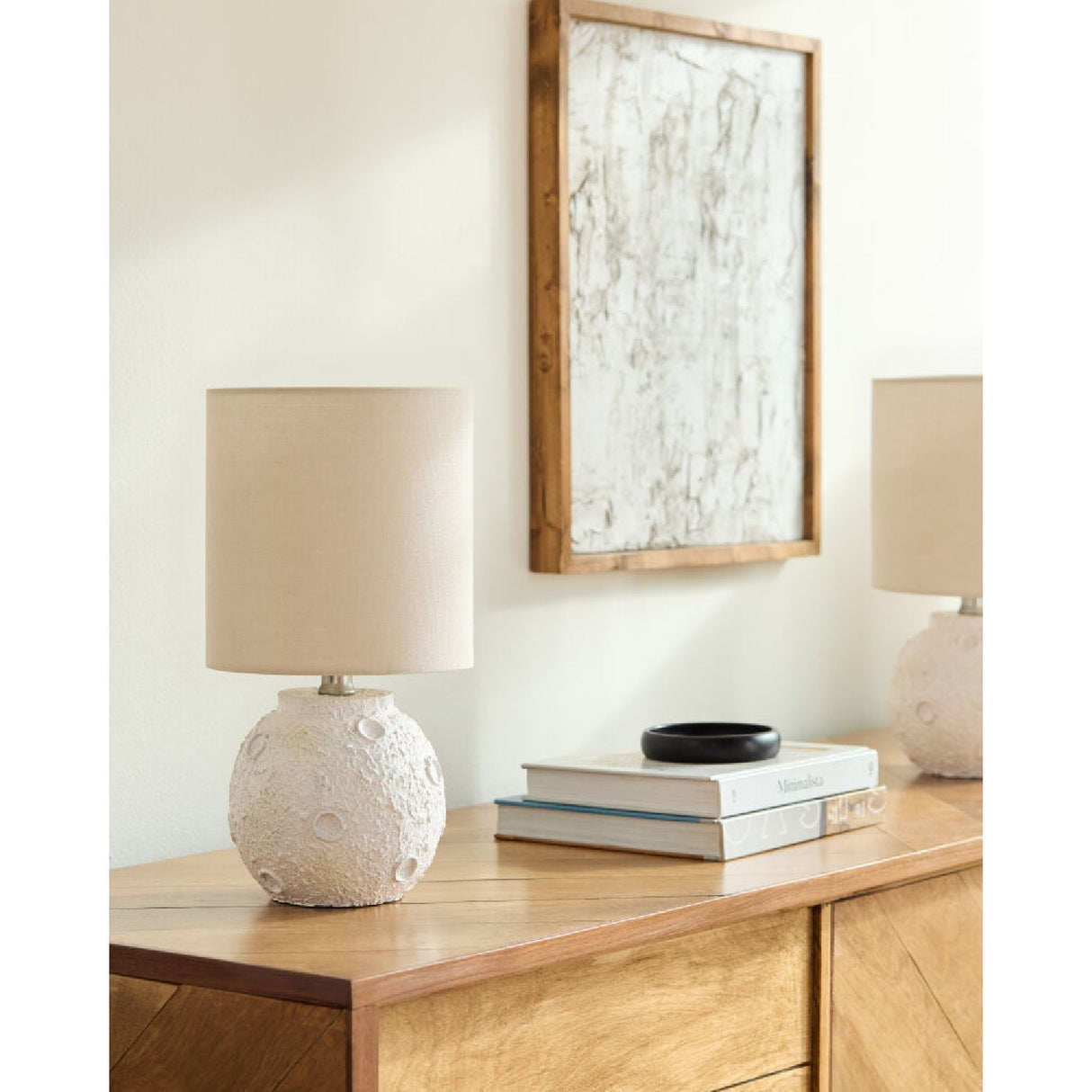 Modern European furniture - Textured Round Base Table Lamps (2) - www.oroa.com