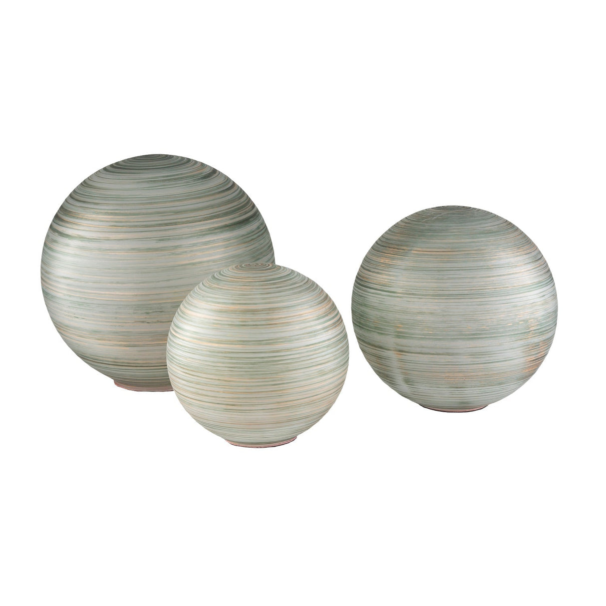 Modern European furniture - Glass Sphere Outdoor Sculpture Set (3) - www.oroa.com