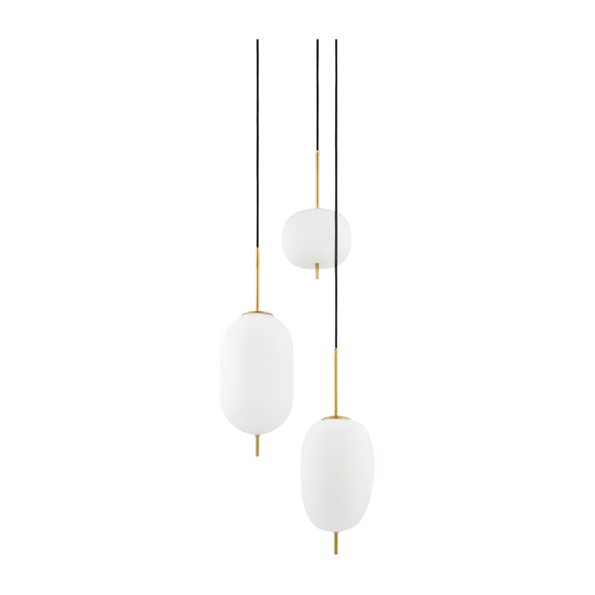 Modern European furniture - 3-Light White Glass Chandelier - www.oroa.com