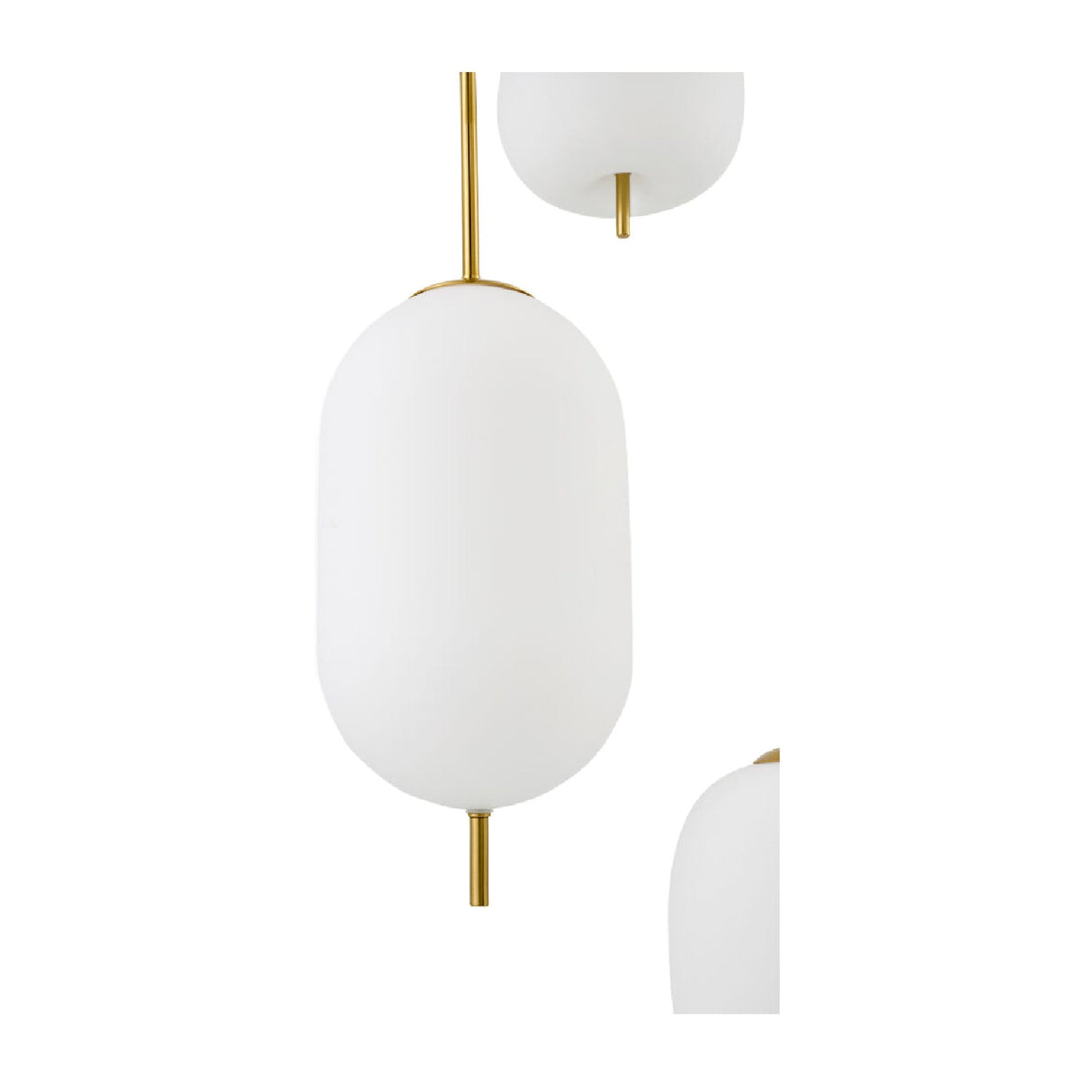 Modern European furniture - 3-Light White Glass Chandelier - www.oroa.com
