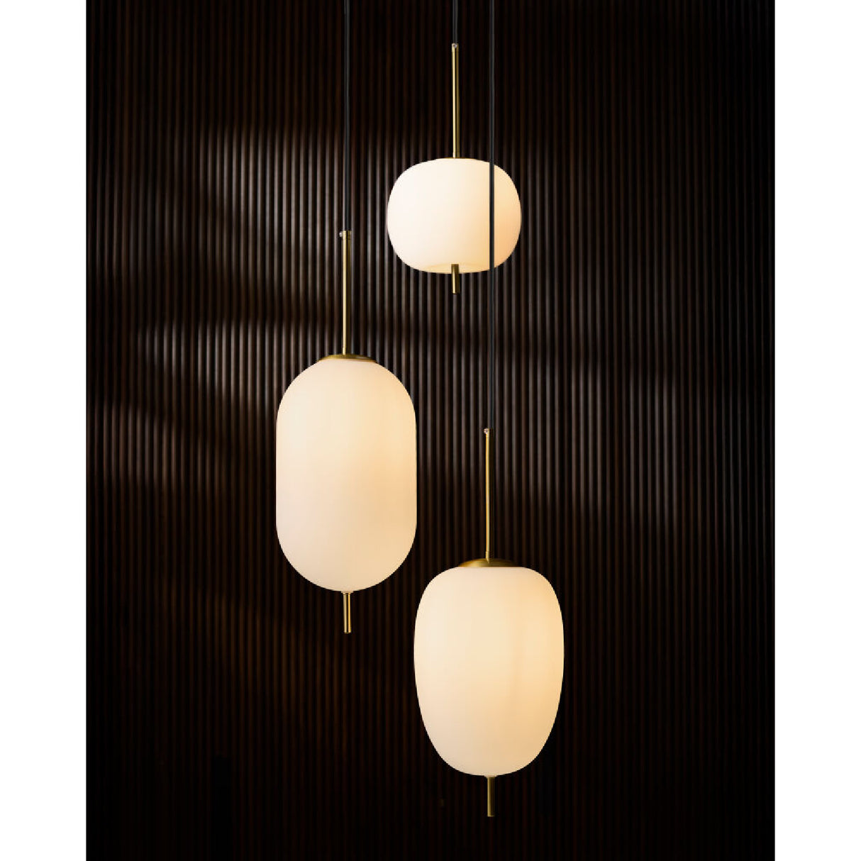 Modern European furniture - 3-Light White Glass Chandelier - www.oroa.com