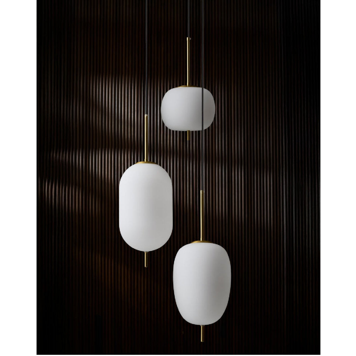 Modern European furniture - 3-Light White Glass Chandelier - www.oroa.com