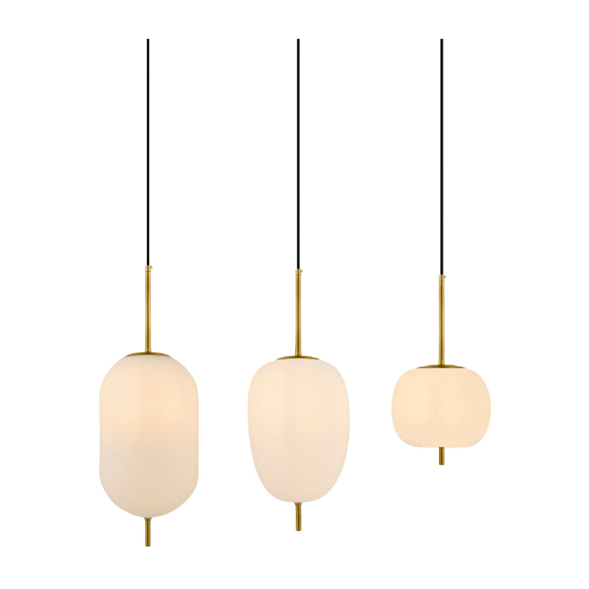 Modern European furniture - 3-Light White Glass Chandelier - www.oroa.com