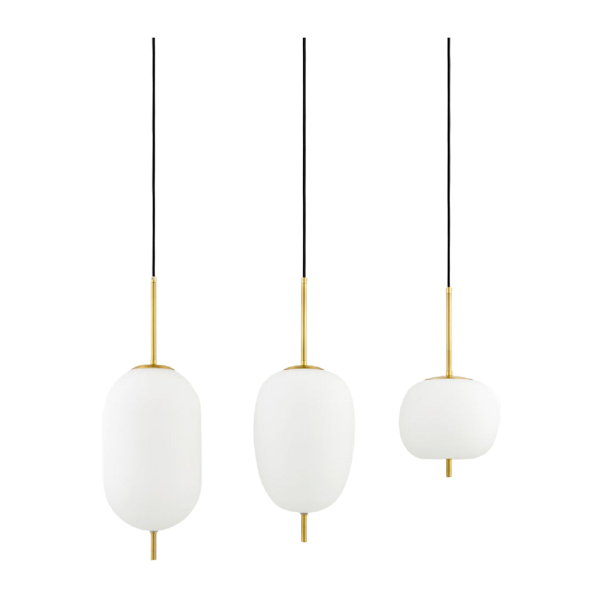 Modern European furniture - 3-Light White Glass Chandelier - www.oroa.com