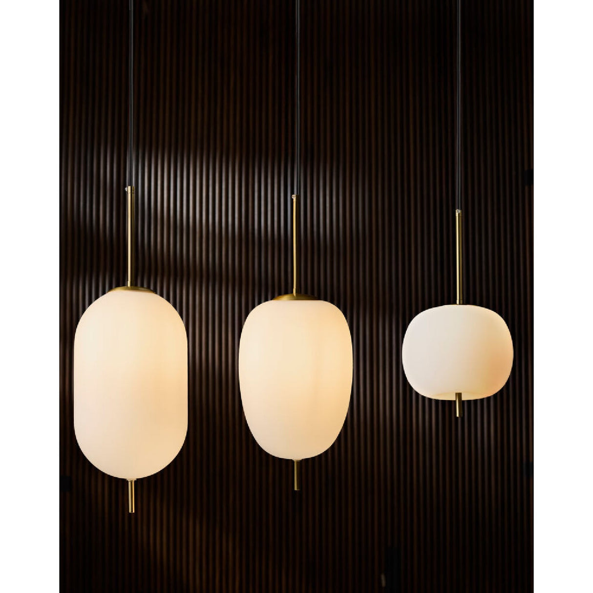 Modern European furniture - 3-Light White Glass Chandelier - www.oroa.com