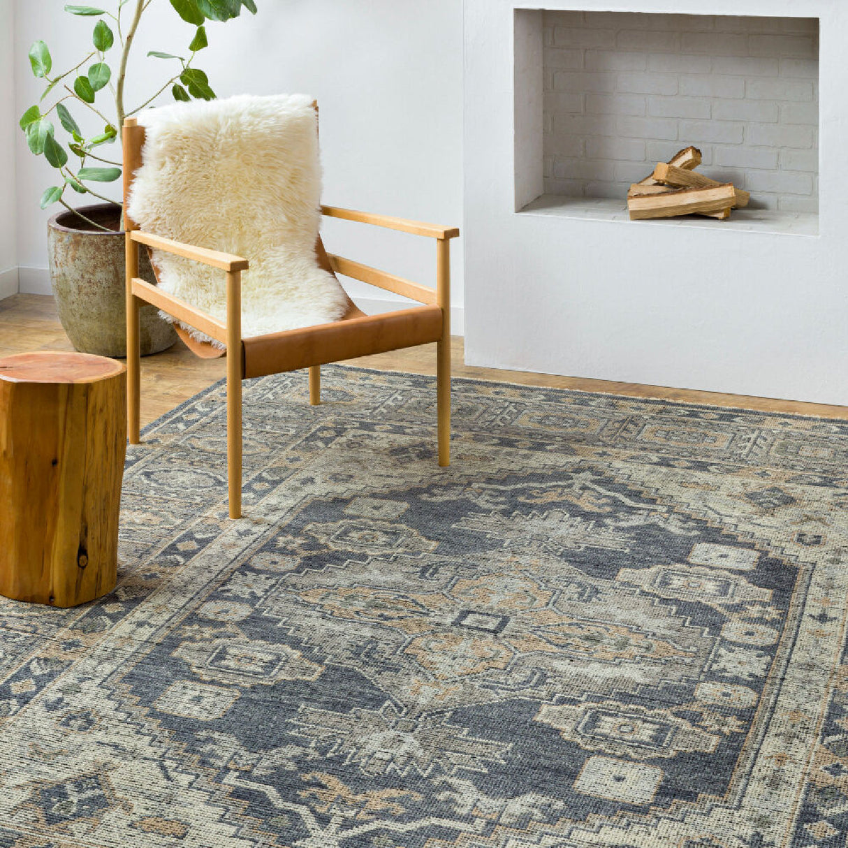 Modern furniture - Fringed Wool Printed Carpet - www.oroa.com