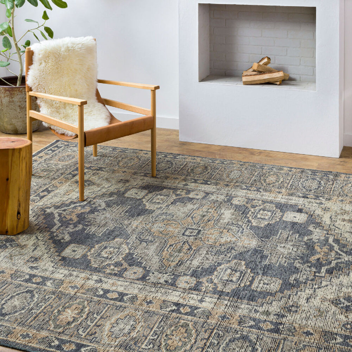 Modern furniture - Fringed Wool Printed Carpet - www.oroa.com