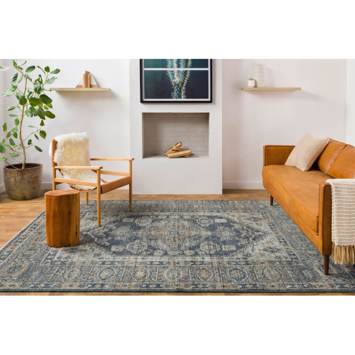 Modern furniture - Fringed Wool Printed Carpet - www.oroa.com