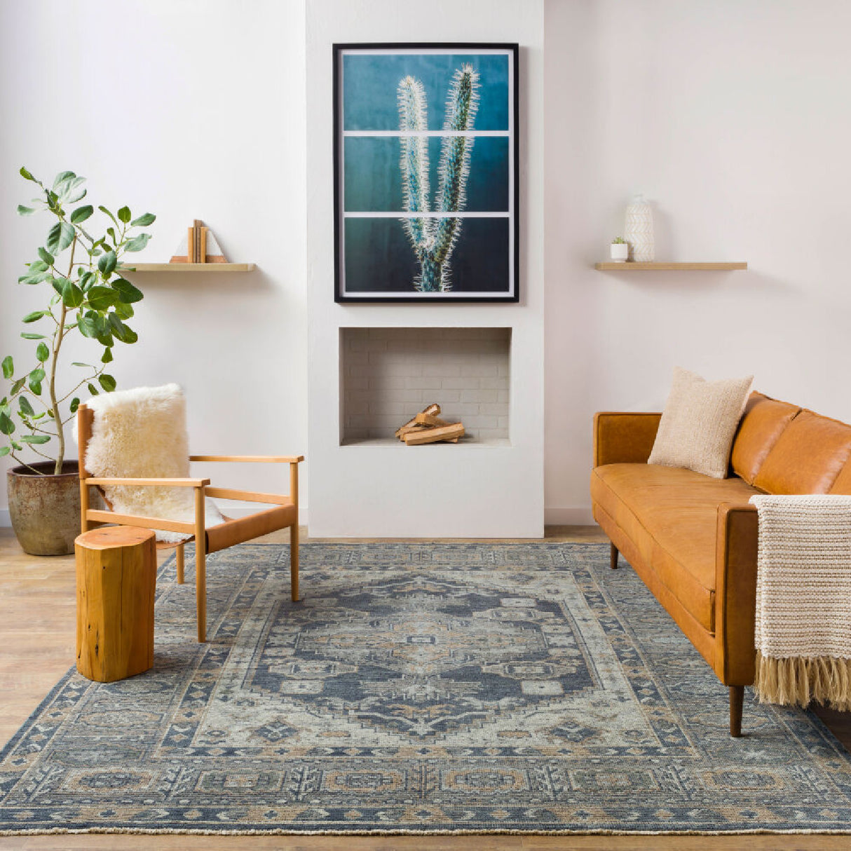 Modern furniture - Fringed Wool Printed Carpet - www.oroa.com