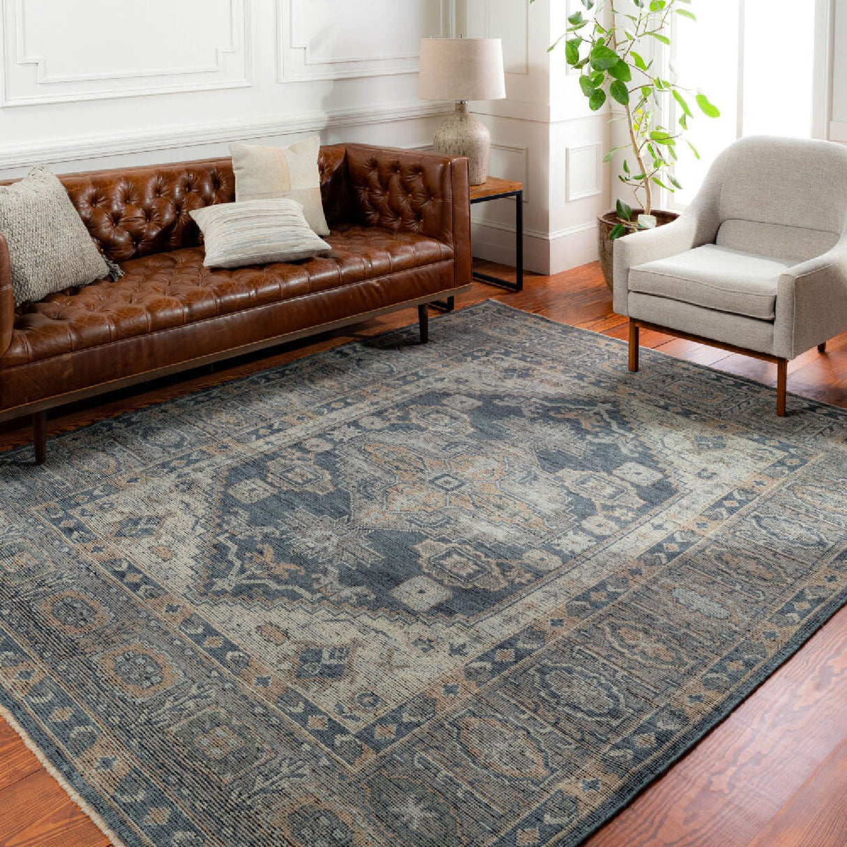 Modern furniture - Fringed Wool Printed Carpet - www.oroa.com
