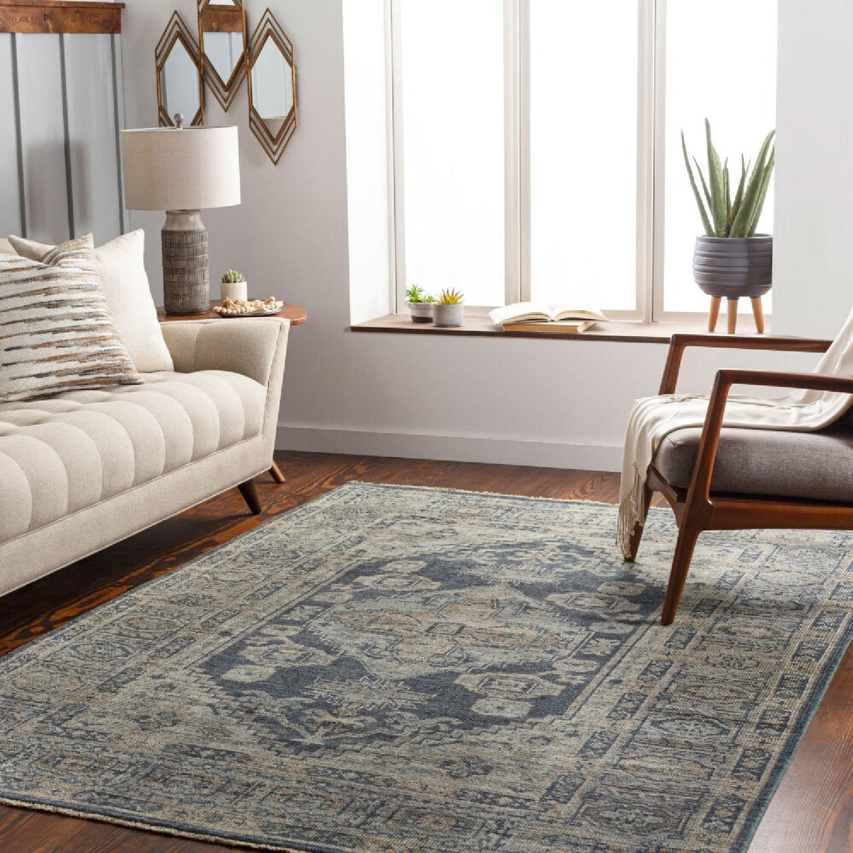 Modern furniture - Fringed Wool Printed Carpet - www.oroa.com