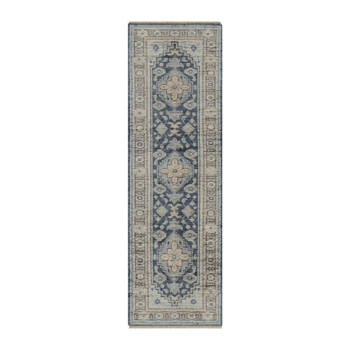Modern furniture - Fringed Wool Printed Table Runner - www.oroa.com