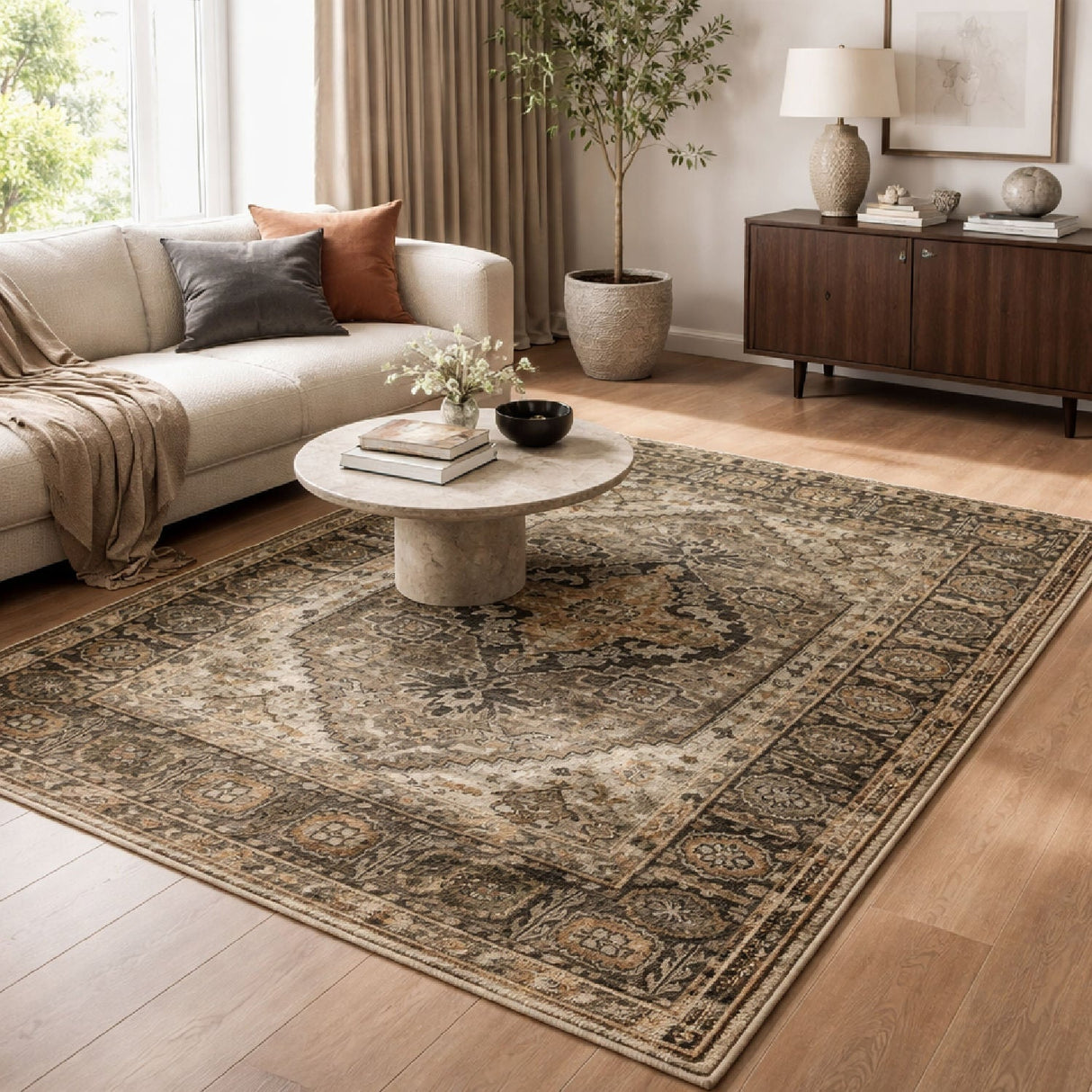 Modern furniture - Fringed Wool Printed Carpet - www.oroa.com