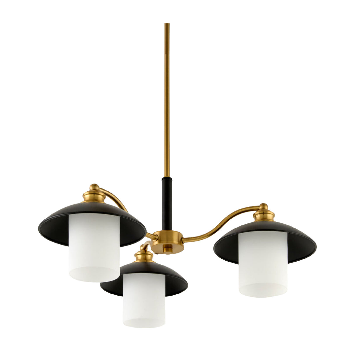 Modern European furniture - Black Iron 3-Light Chandelier - www.oroa.com