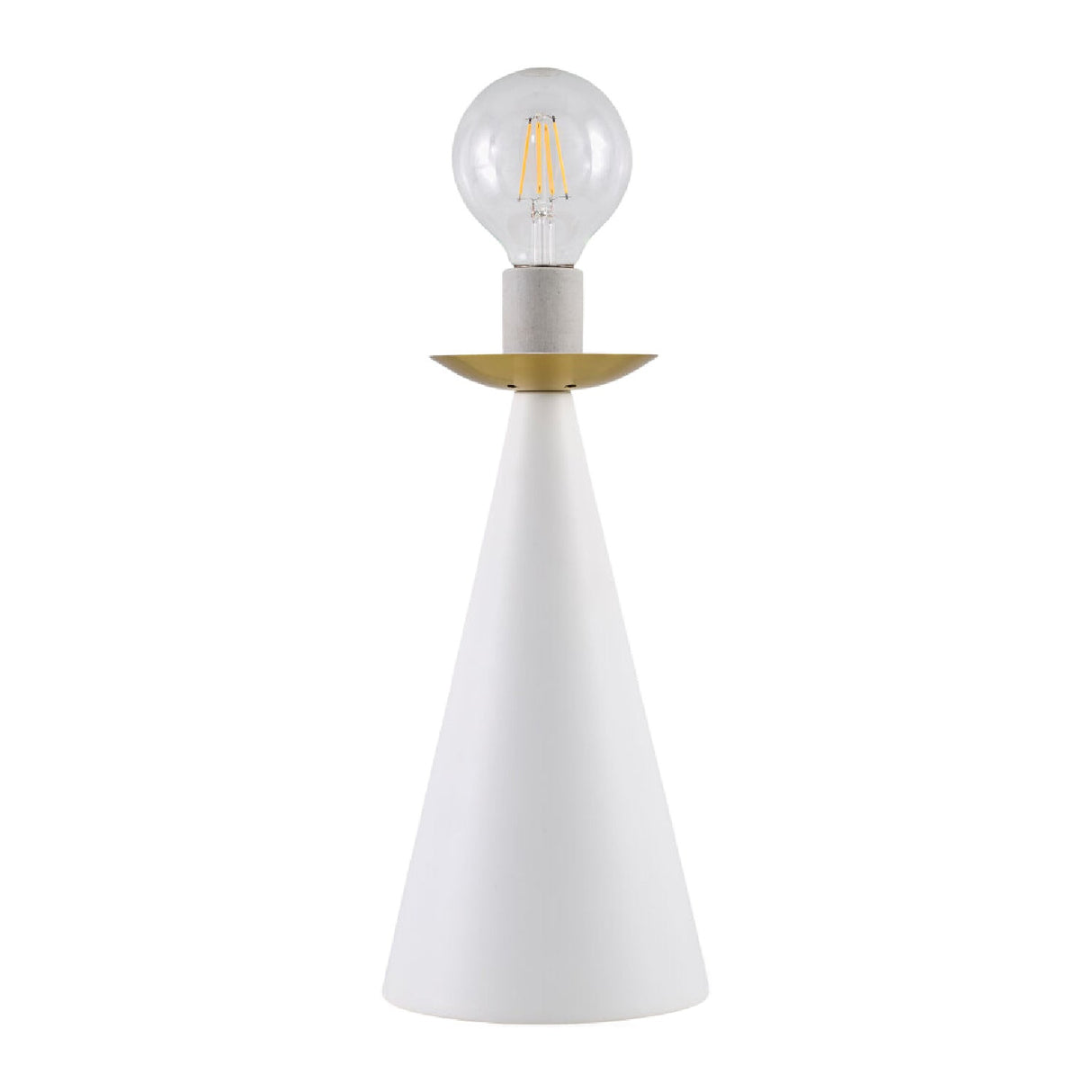 Modern European furniture - White Conical Iron Table Lamp - www.oroa.com
