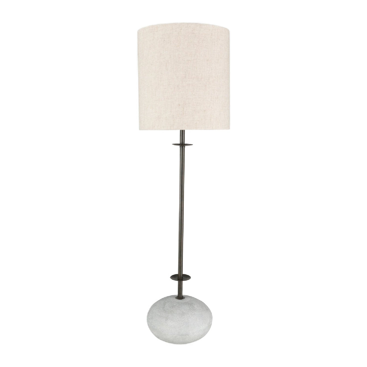 Modern European furniture - White Linen Floor Lamp - www.oroa.com