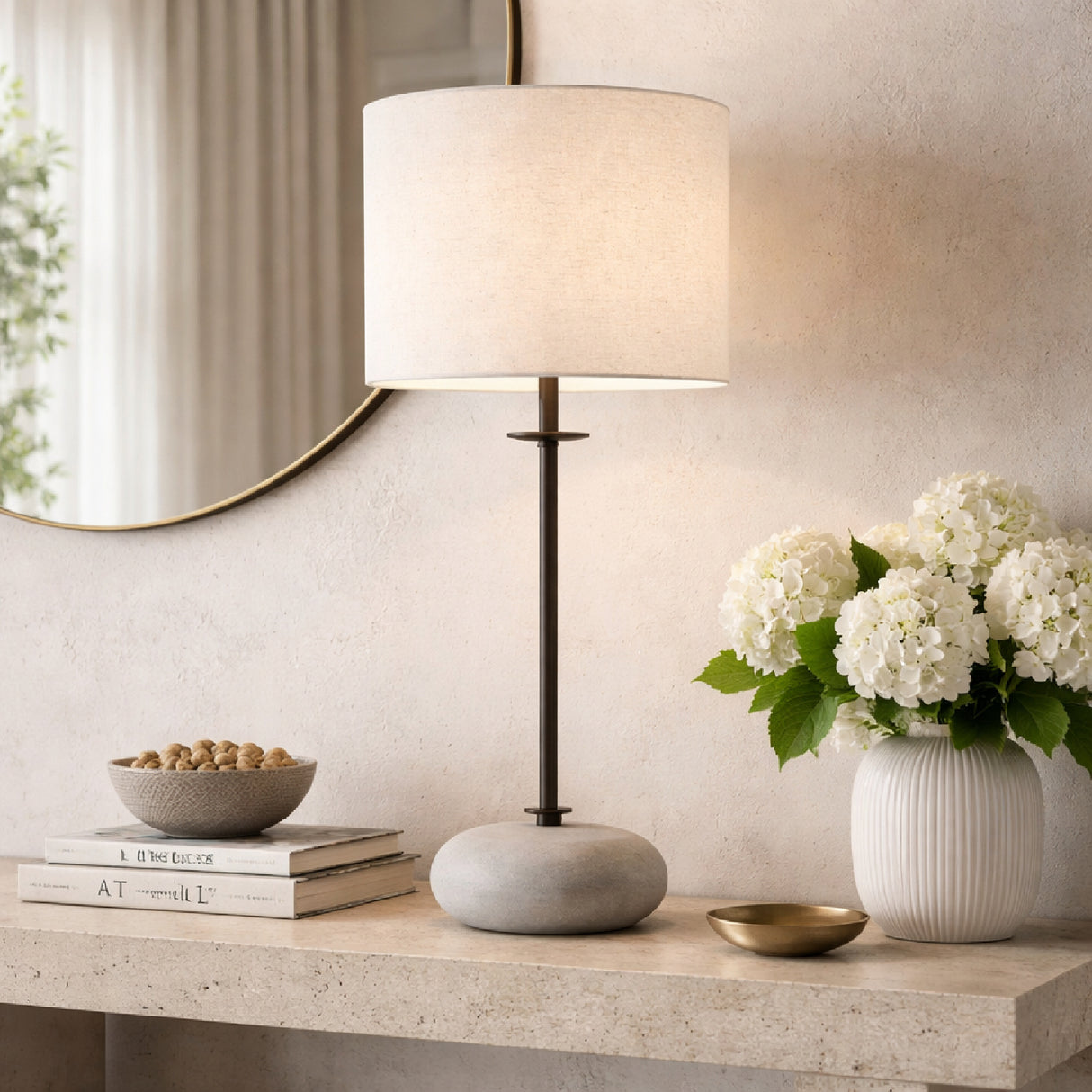 Modern European furniture - White Linen Floor Lamp - www.oroa.com
