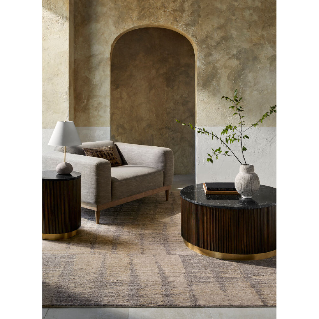 Modern European furniture - White Cotton Shade Table Lamp - www.oroa.com