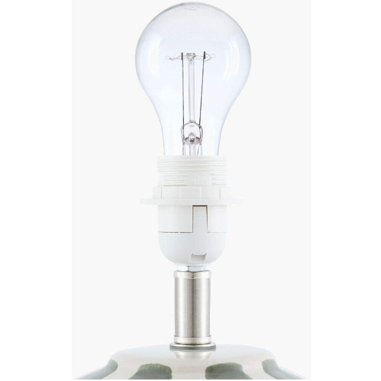 Modern European furniture - Lined Round Ceramic Table Lamp - www.oroa.com