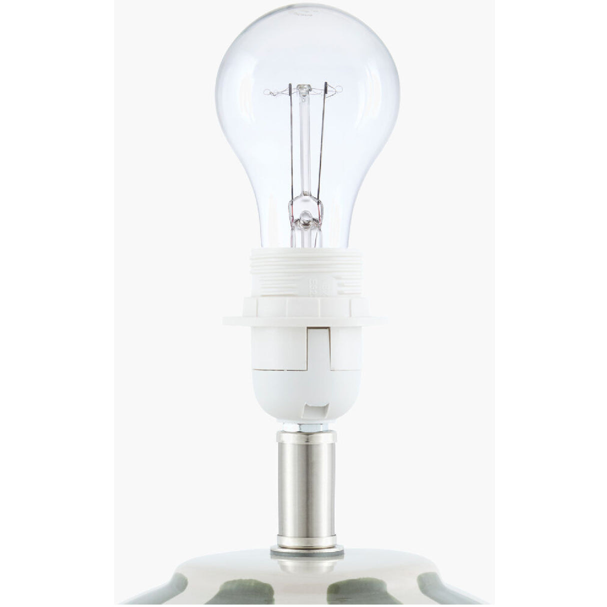 Modern European furniture - Lined Round Ceramic Table Lamp - www.oroa.com