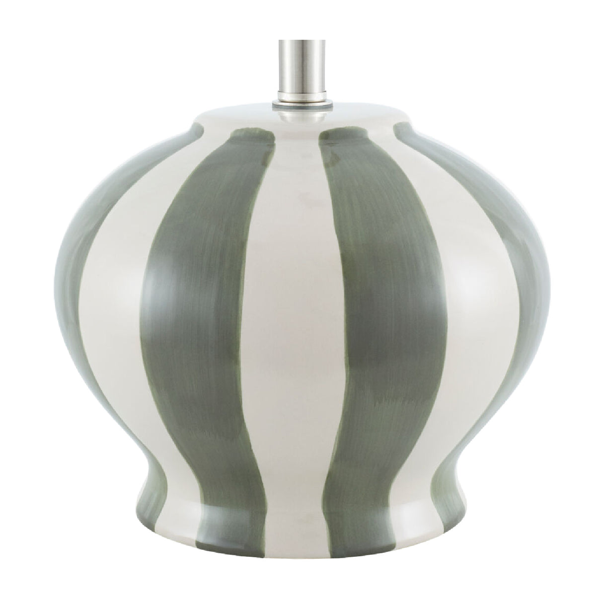 Modern European furniture - Lined Round Ceramic Table Lamp - www.oroa.com