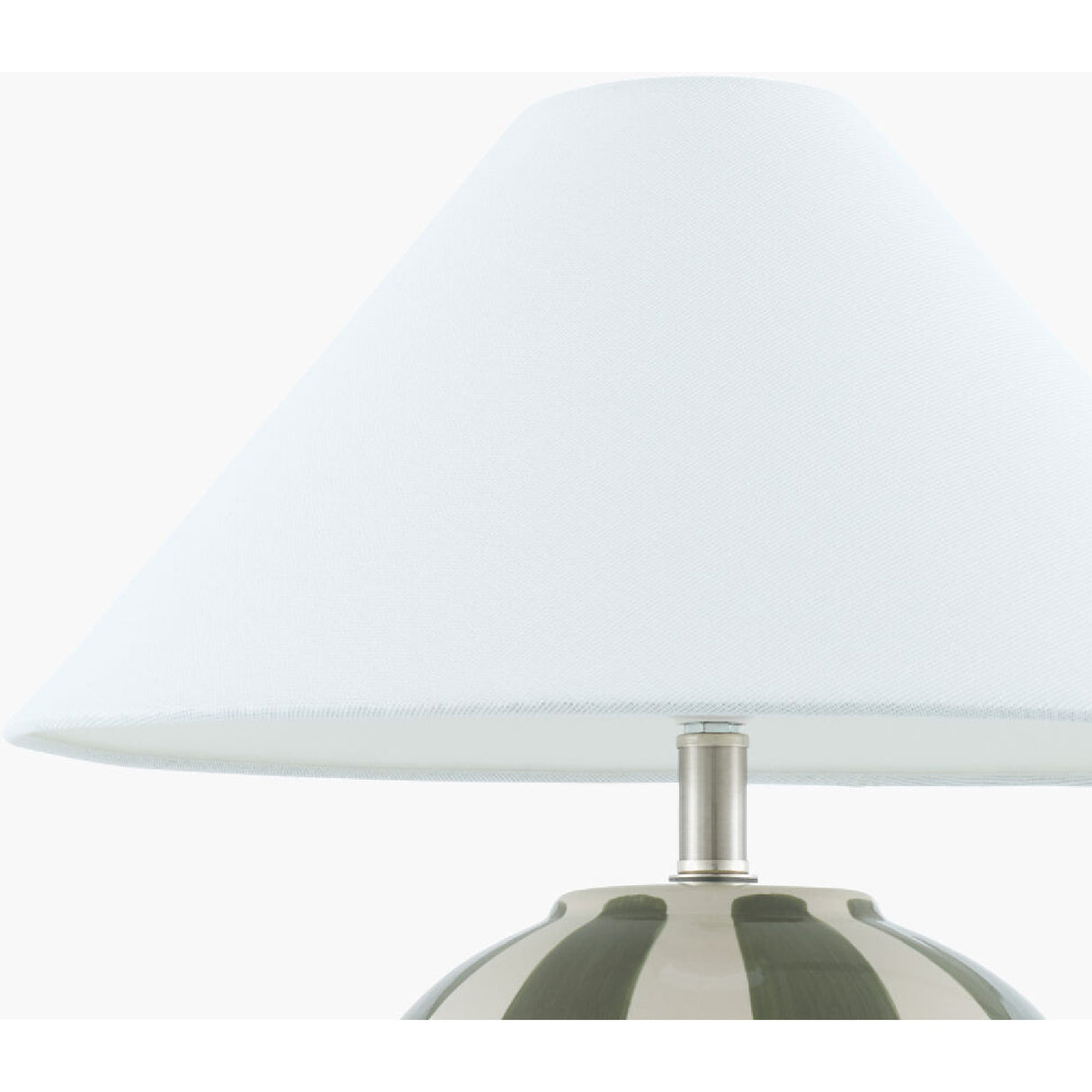 Modern European furniture - Lined Round Ceramic Table Lamp - www.oroa.com