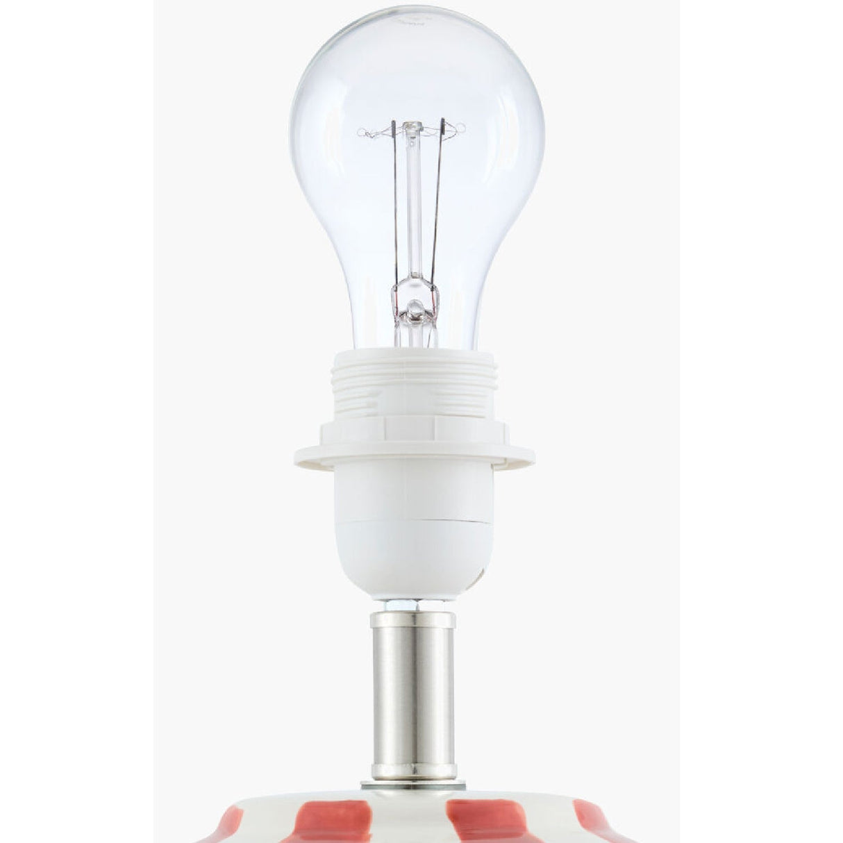 Modern European furniture - Lined Round Ceramic Table Lamp - www.oroa.com