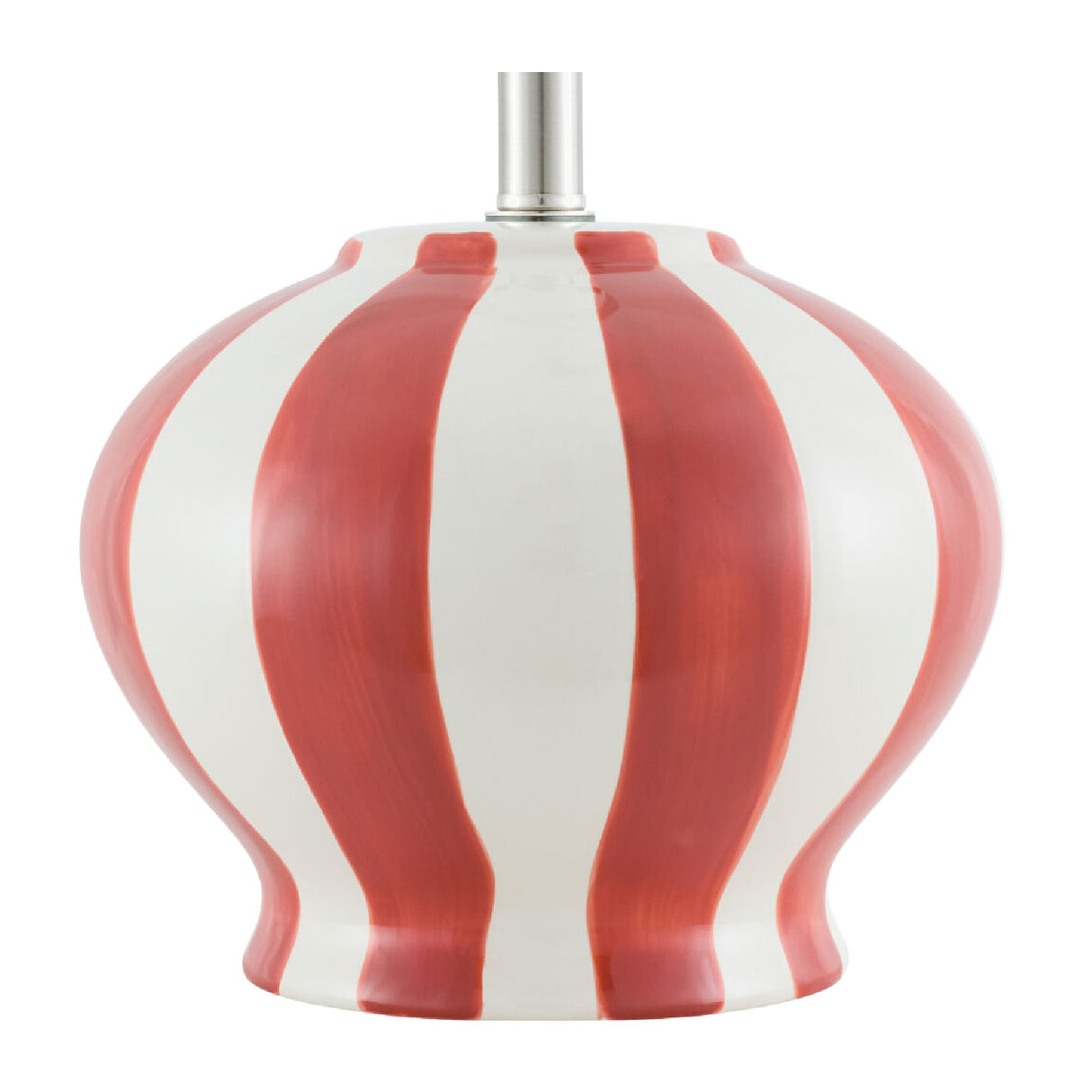 Modern European furniture - Lined Round Ceramic Table Lamp - www.oroa.com