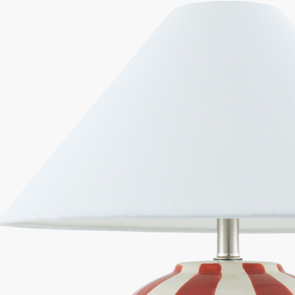 Modern European furniture - Lined Round Ceramic Table Lamp - www.oroa.com