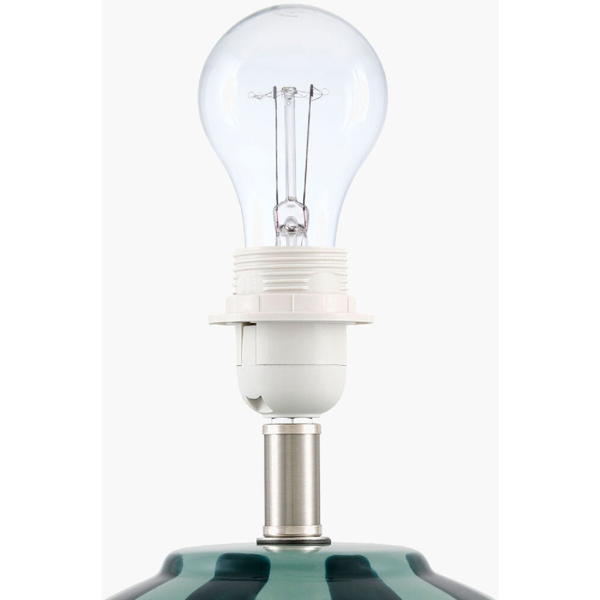 Modern European furniture - Lined Round Ceramic Table Lamp - www.oroa.com