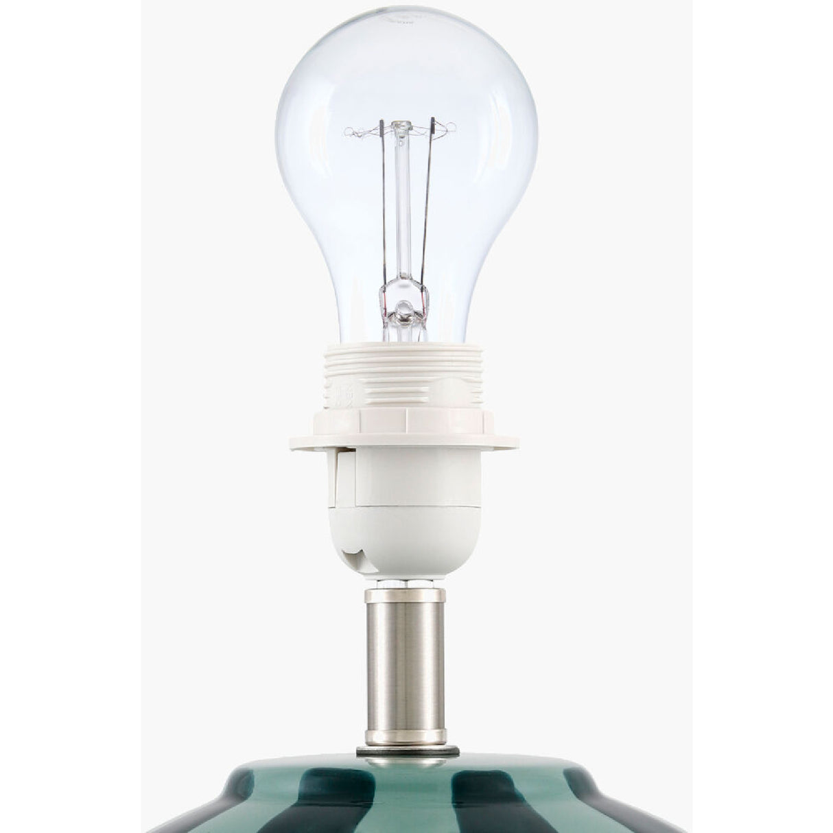 Modern European furniture - Lined Round Ceramic Table Lamp - www.oroa.com