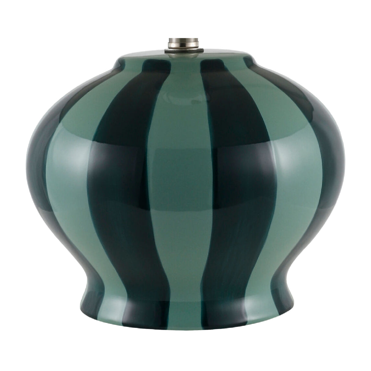 Modern European furniture - Lined Round Ceramic Table Lamp - www.oroa.com