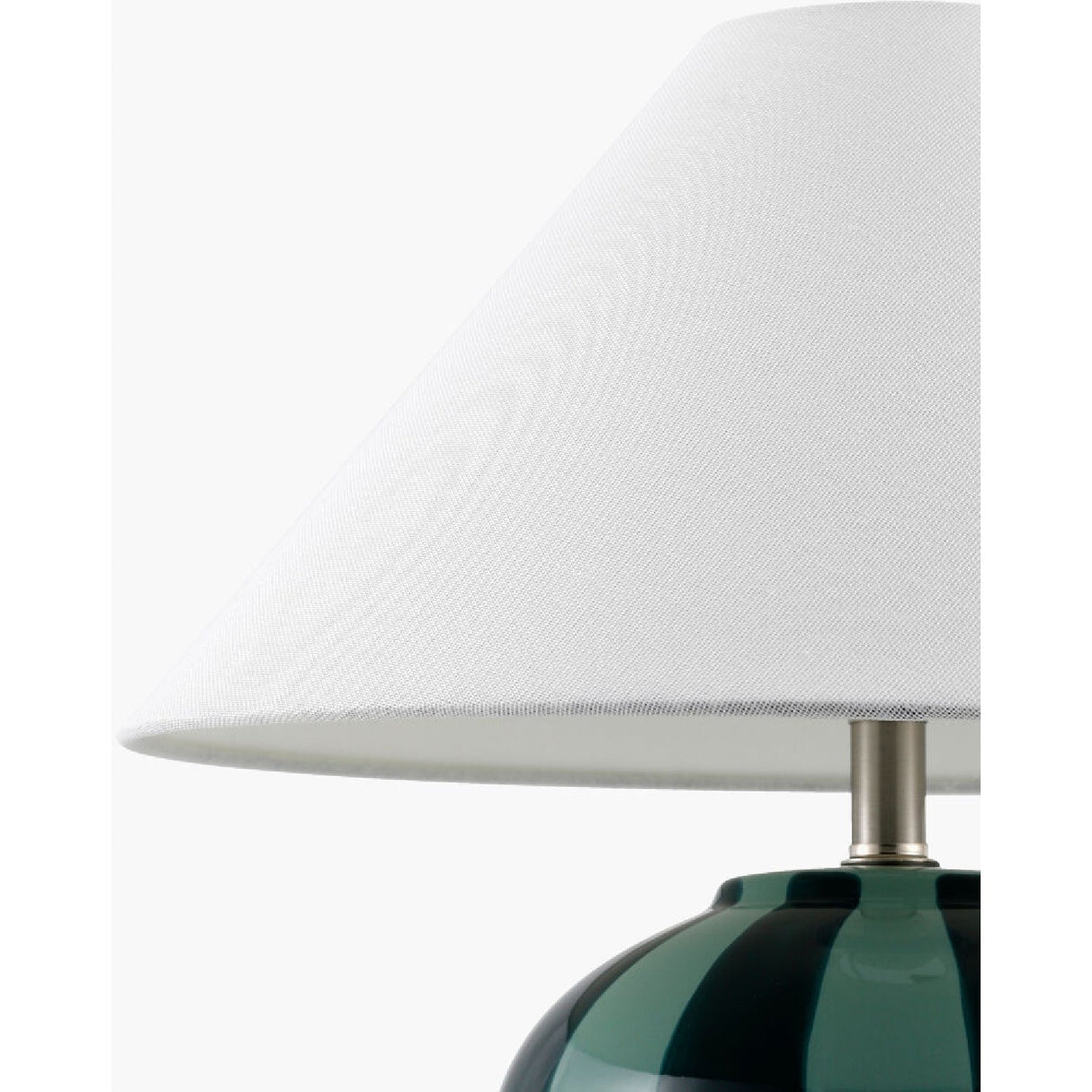 Modern European furniture - Lined Round Ceramic Table Lamp - www.oroa.com