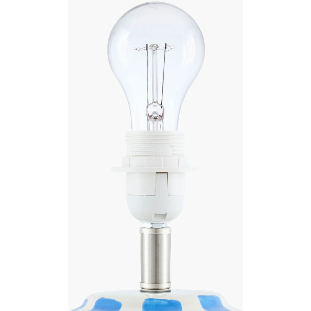 Modern European furniture - Lined Round Ceramic Table Lamp - www.oroa.com