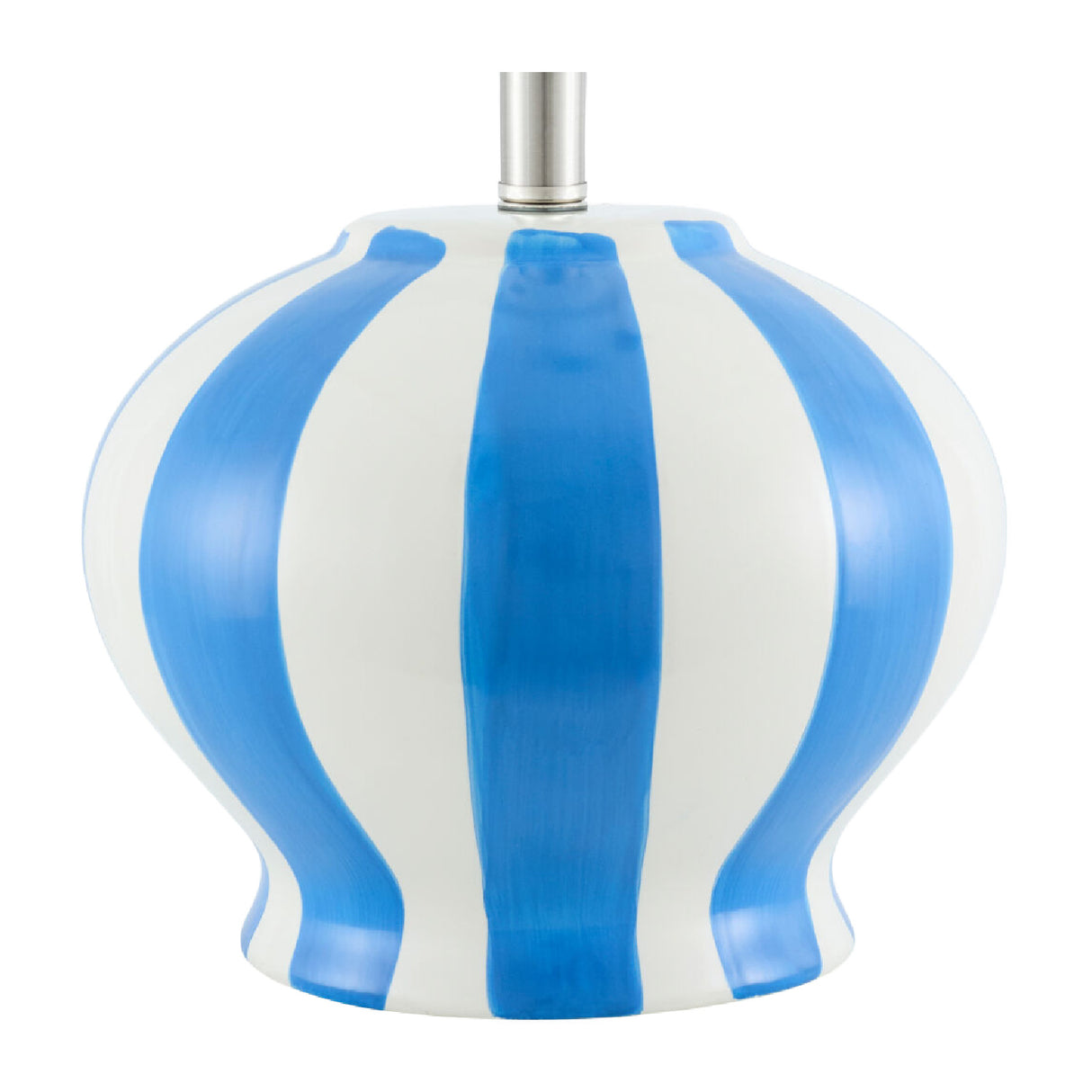 Modern European furniture - Lined Round Ceramic Table Lamp - www.oroa.com