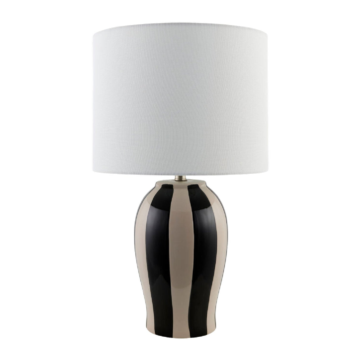 Modern European furniture - Striped Ceramic Table Lamp - www.oroa.com