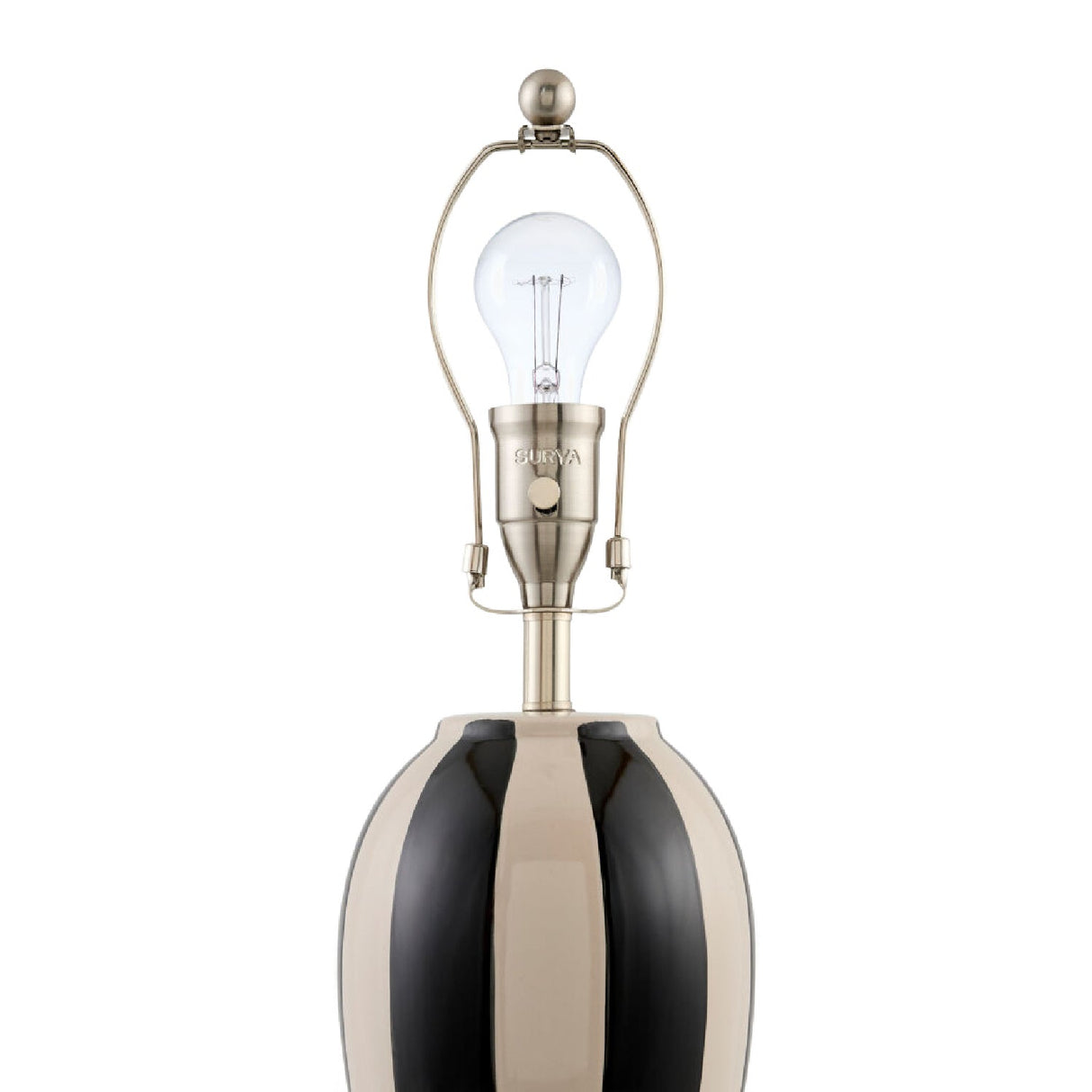 Modern European furniture - Striped Ceramic Table Lamp - www.oroa.com