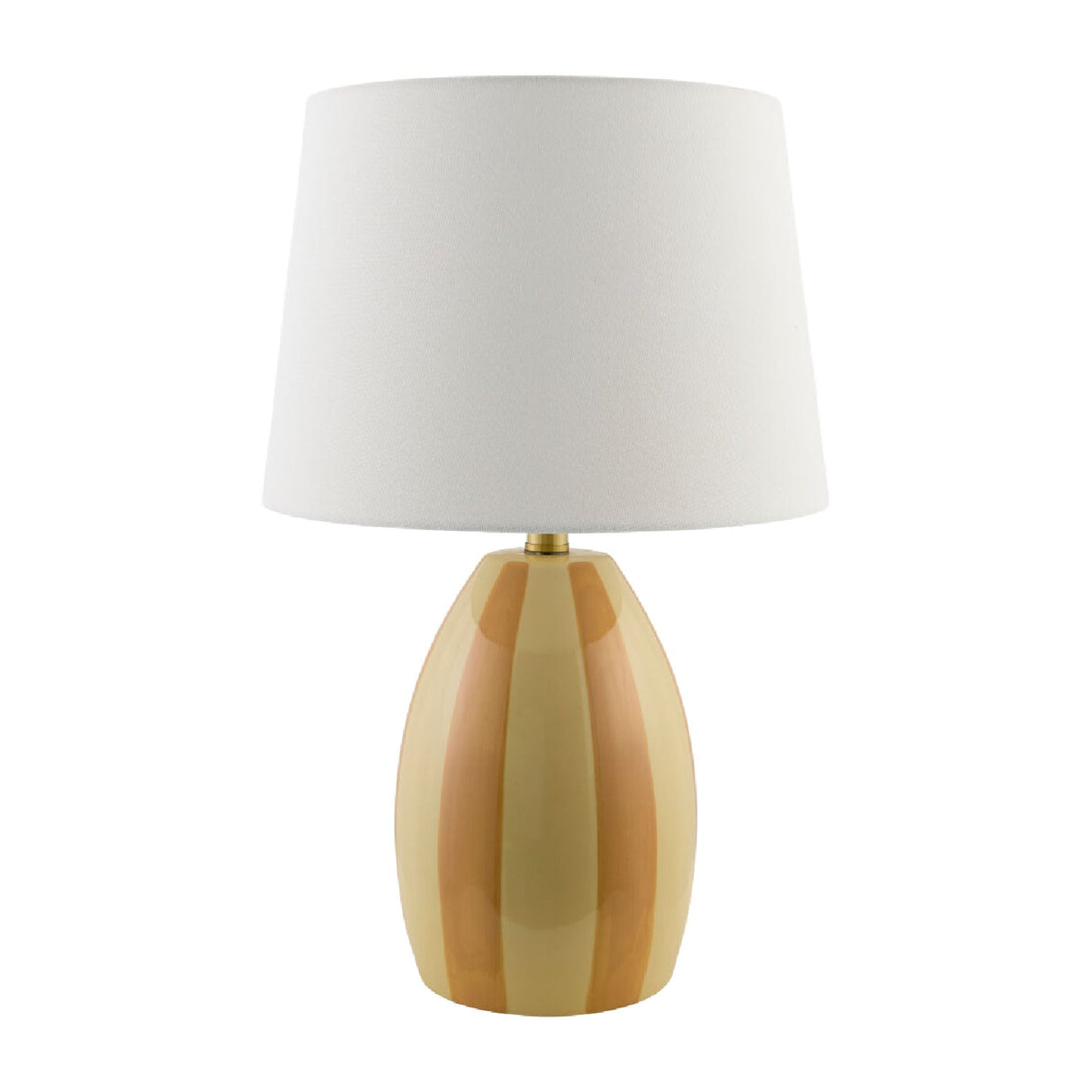 Modern European furniture - Yellow Striped Ceramic Table Lamp - www.oroa.com