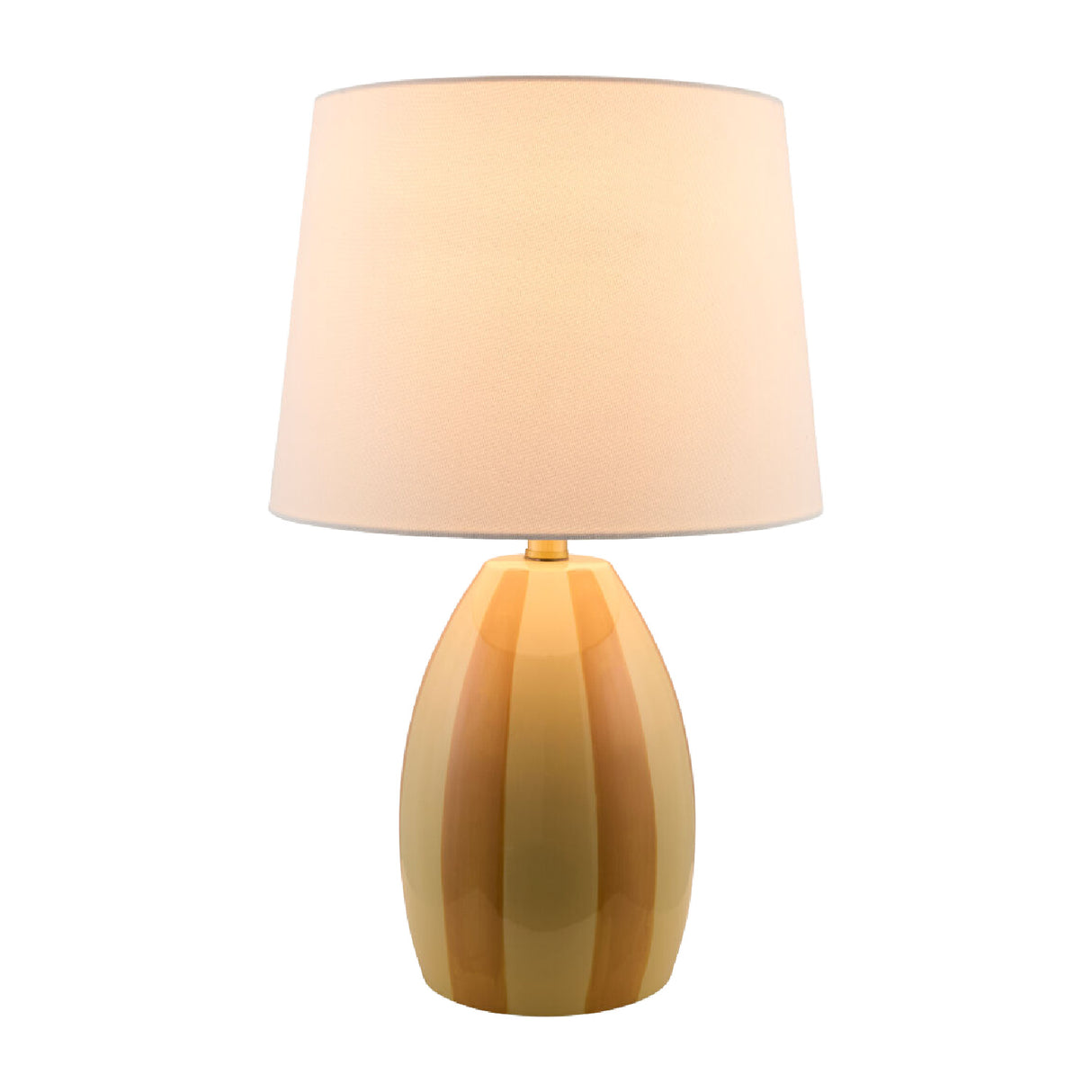 Modern European furniture - Yellow Striped Ceramic Table Lamp - www.oroa.com