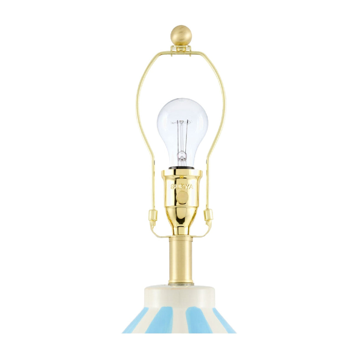 Modern European furniture - Vertical Lined Ceramic Table Lamp - www.oroa.com