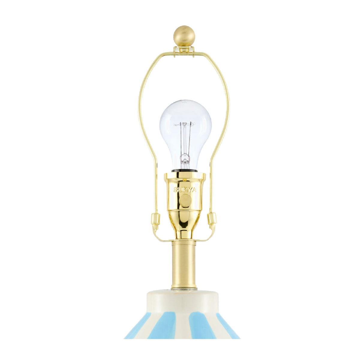 Modern European furniture - Vertical Lined Ceramic Table Lamp - www.oroa.com