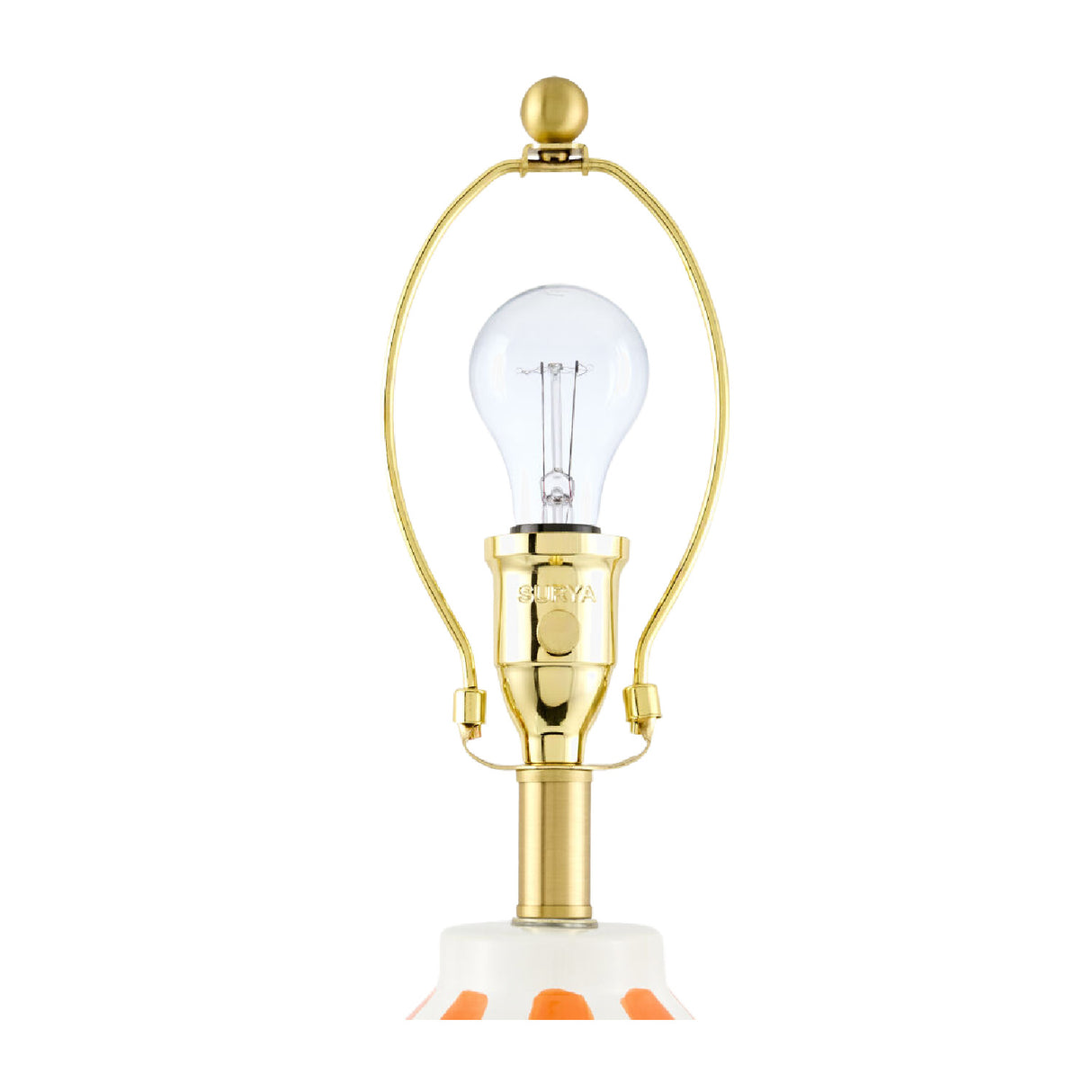 Modern European furniture - Vertical Lined Ceramic Table Lamp - www.oroa.com