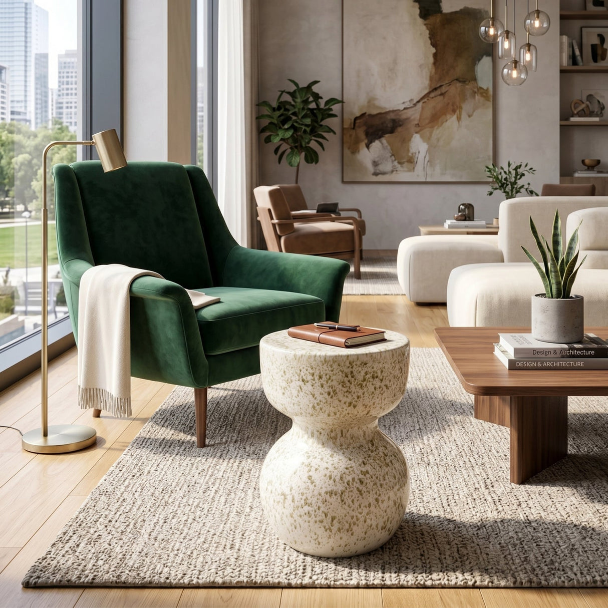 Modern European furniture - Hourglass Ceramic Garden Stool - www.oroa.com